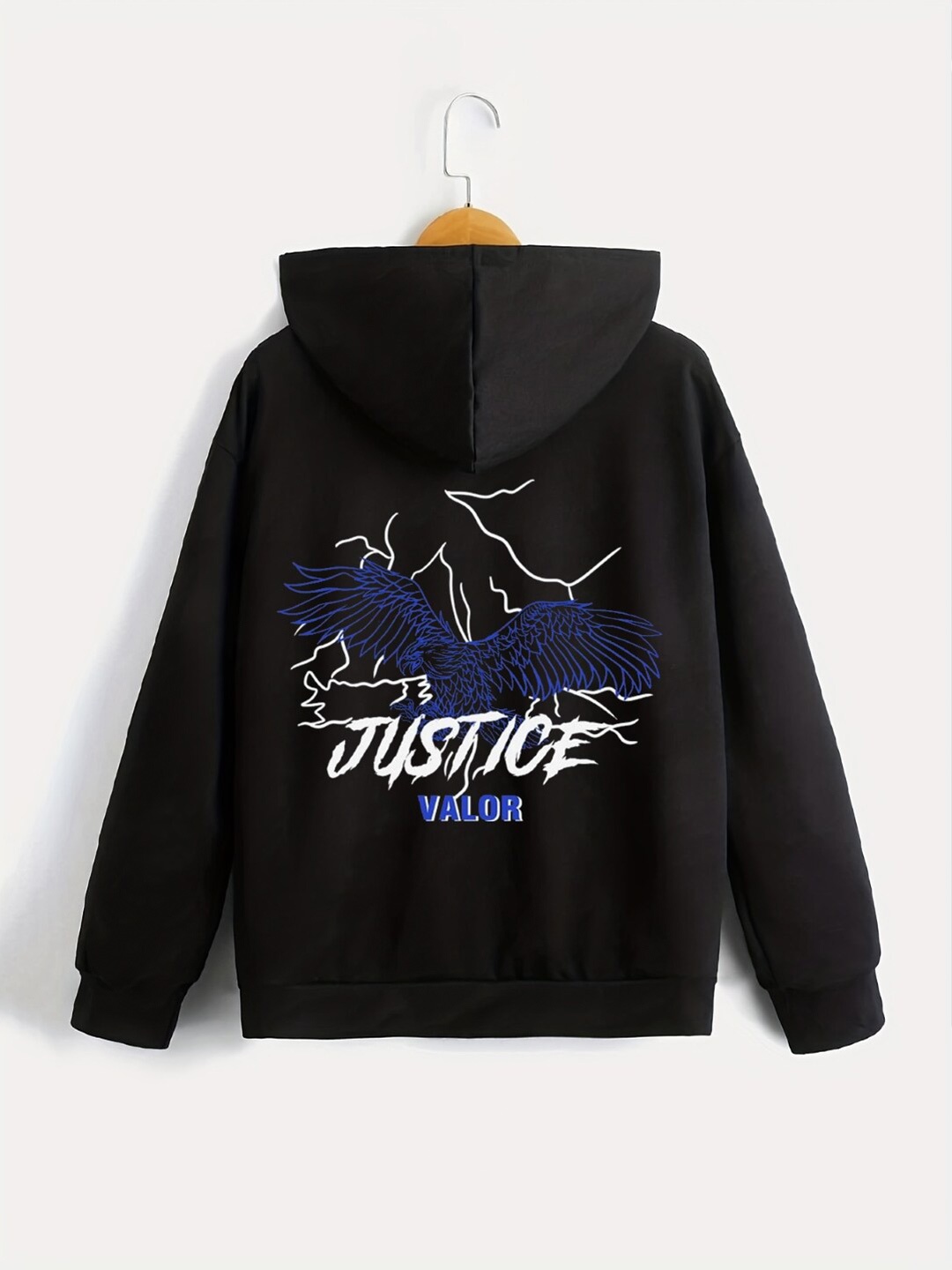 

StyleCast Boys Black Printed Hooded Pullover