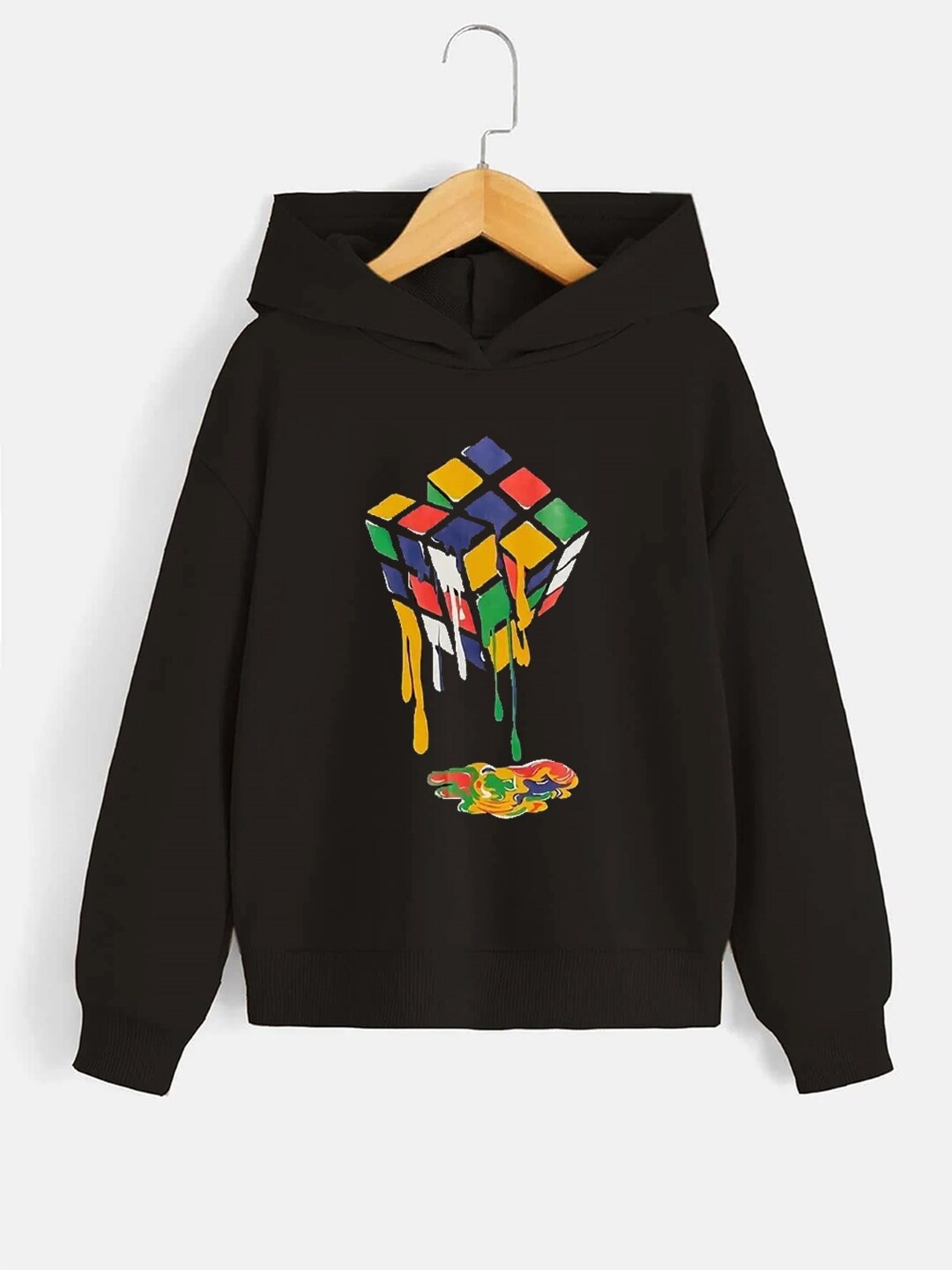 

StyleCast Boys Black Graphic Printed Hooded Sweatshirt