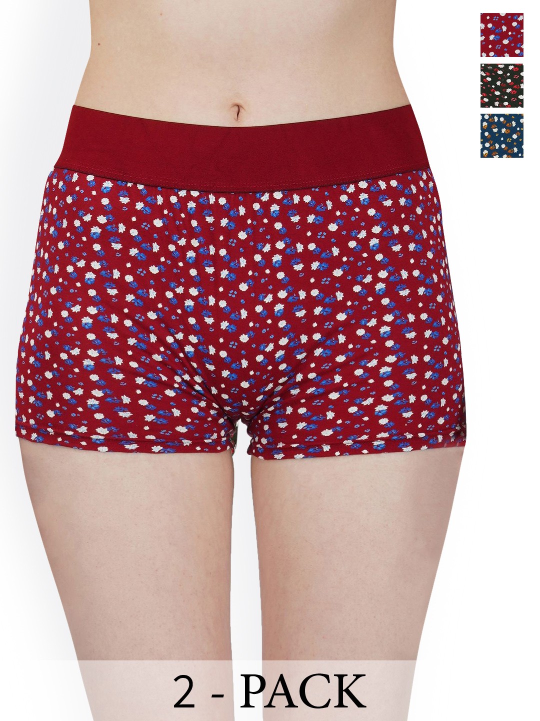 

arLa APPAREL Pack Of 3 Printed Pure Cotton Boy Short Briefs, Red
