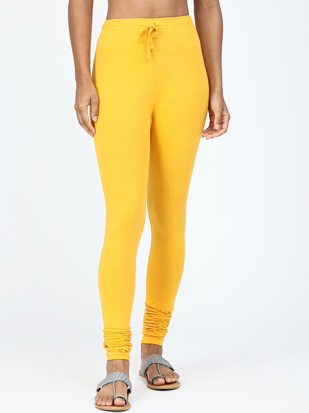 

Robinbosky Stretchable 4 Way Stretchable Churidar-Length Leggings, Yellow