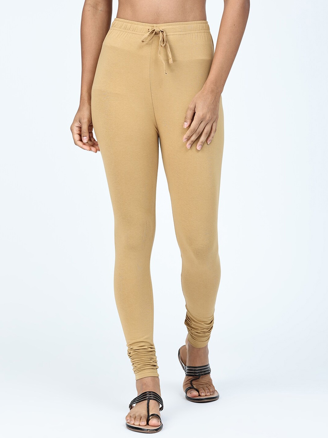 

Robinbosky 4 Way Stretchable Churidar-Length Leggings, Beige