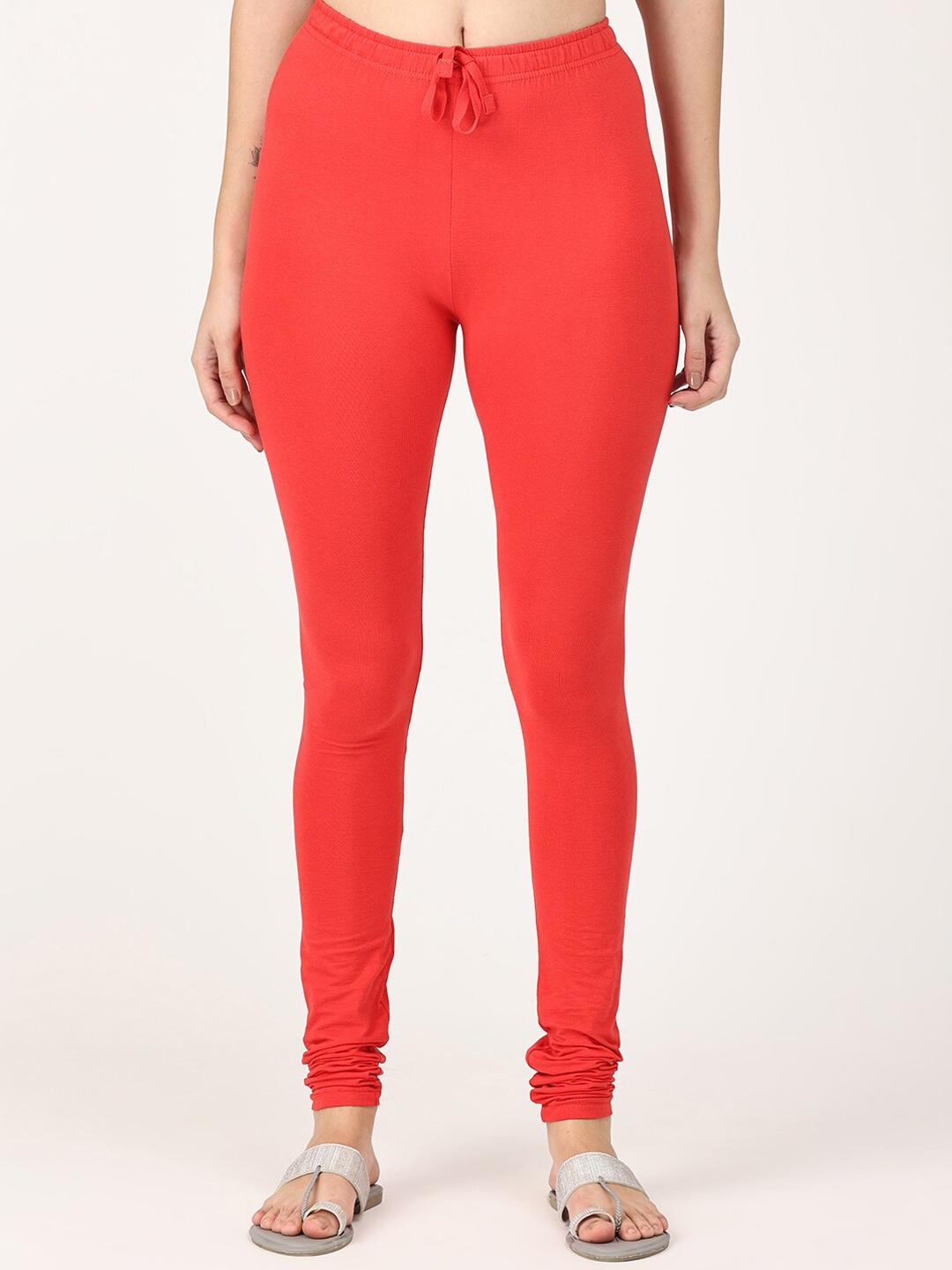 

Robinbosky Stretchable Churidar-Length Leggings, Red