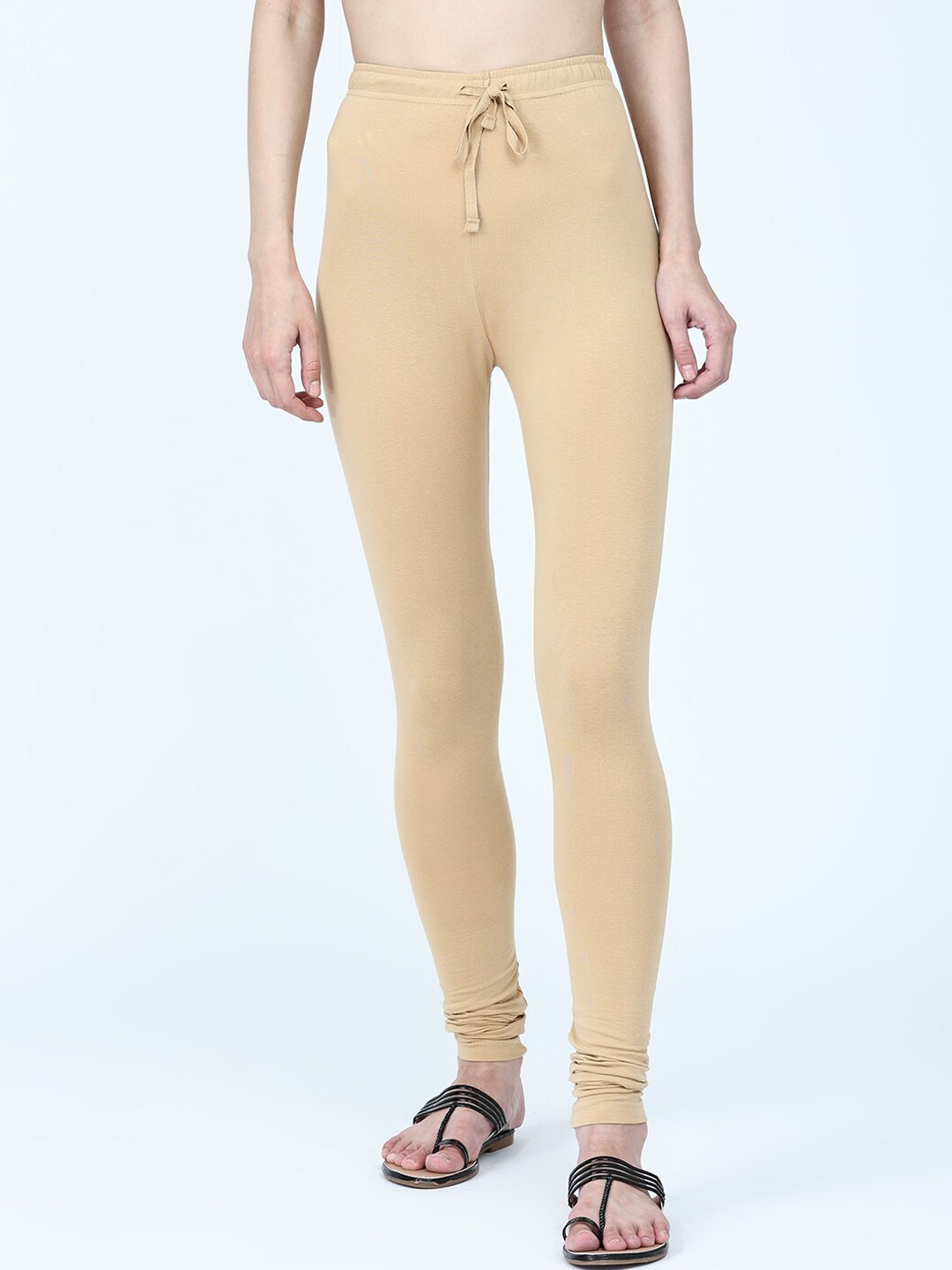

Robinbosky Stretchable Churidar-Length Leggings, Beige
