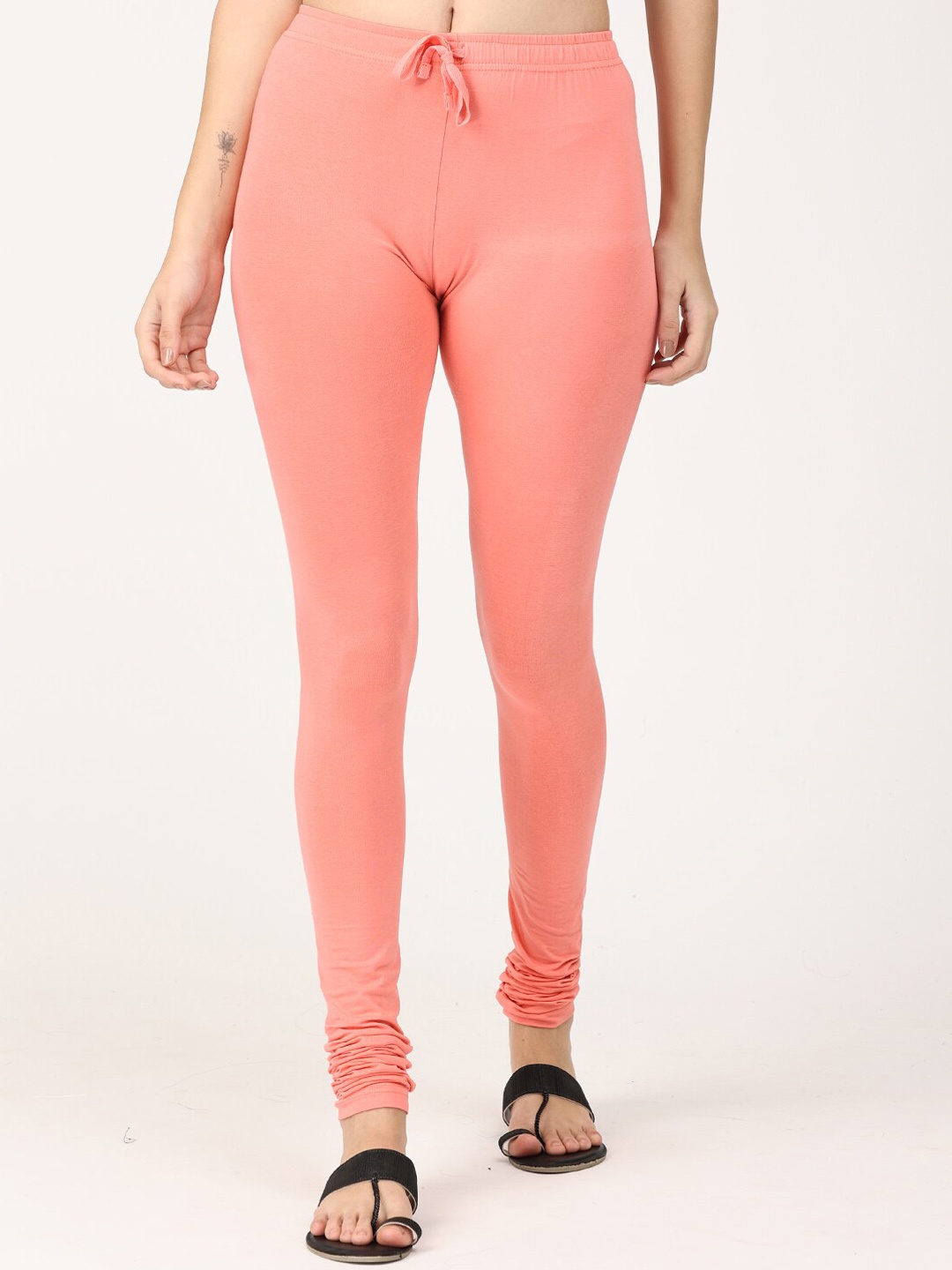 

Robinbosky Stretchable Churidar-Length Leggings, Peach