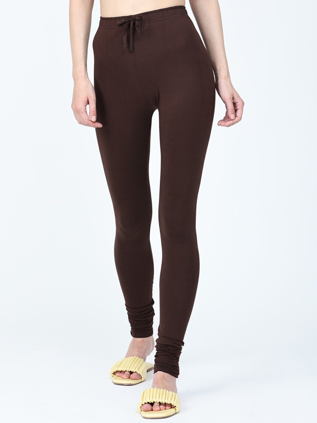 

Robinbosky Stretchable Churidar-Length Leggings, Brown