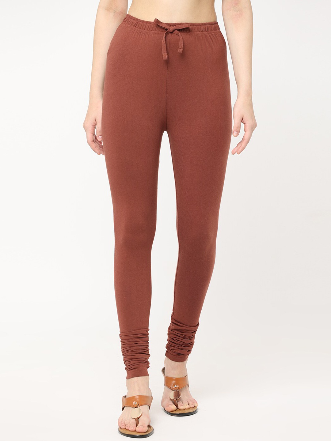 

Robinbosky Stretchable Churidar-Length Leggings, Brown