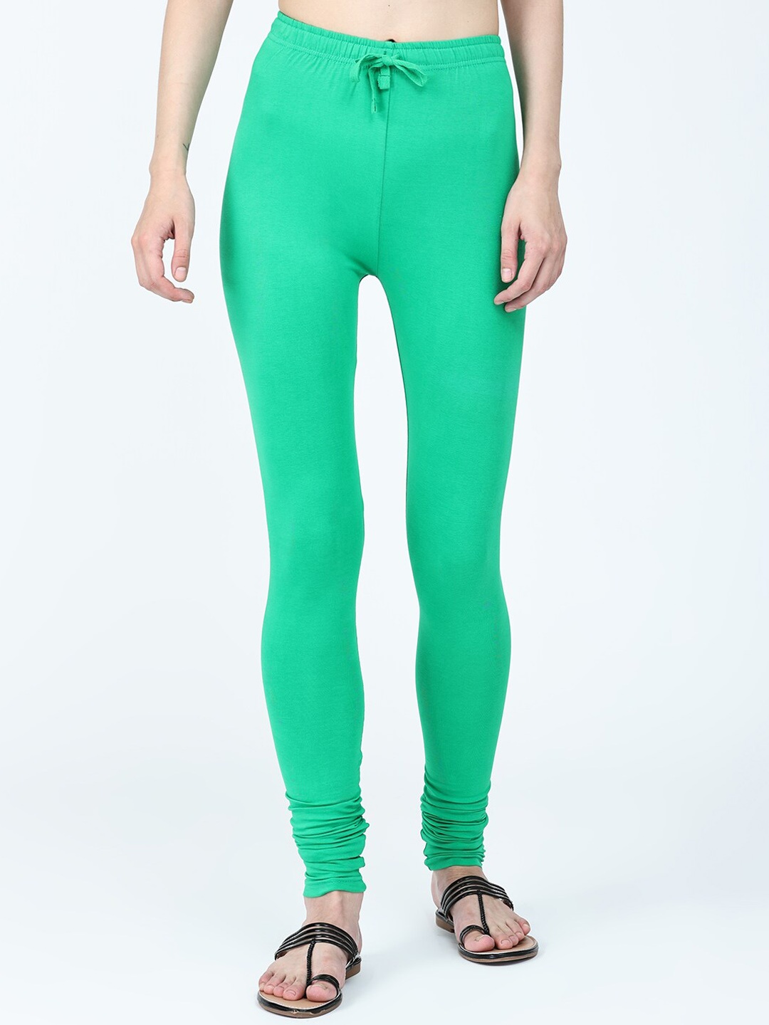 

Robinbosky Stretchable Churidar-Length Leggings, Green