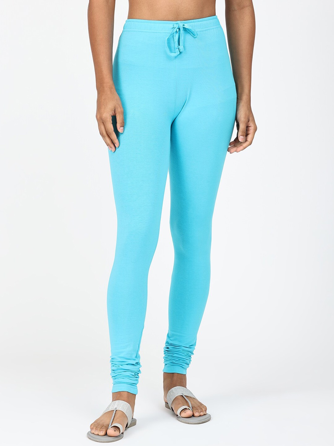 

Robinbosky Stretchable Churidar-Length Leggings, Turquoise blue