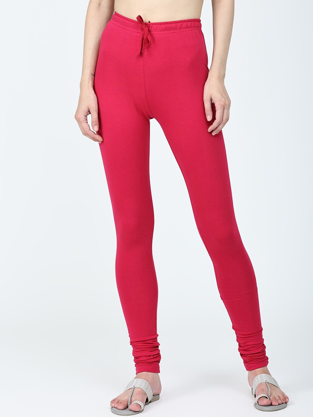 

Robinbosky Stretchable Churidar-Length Leggings, Red