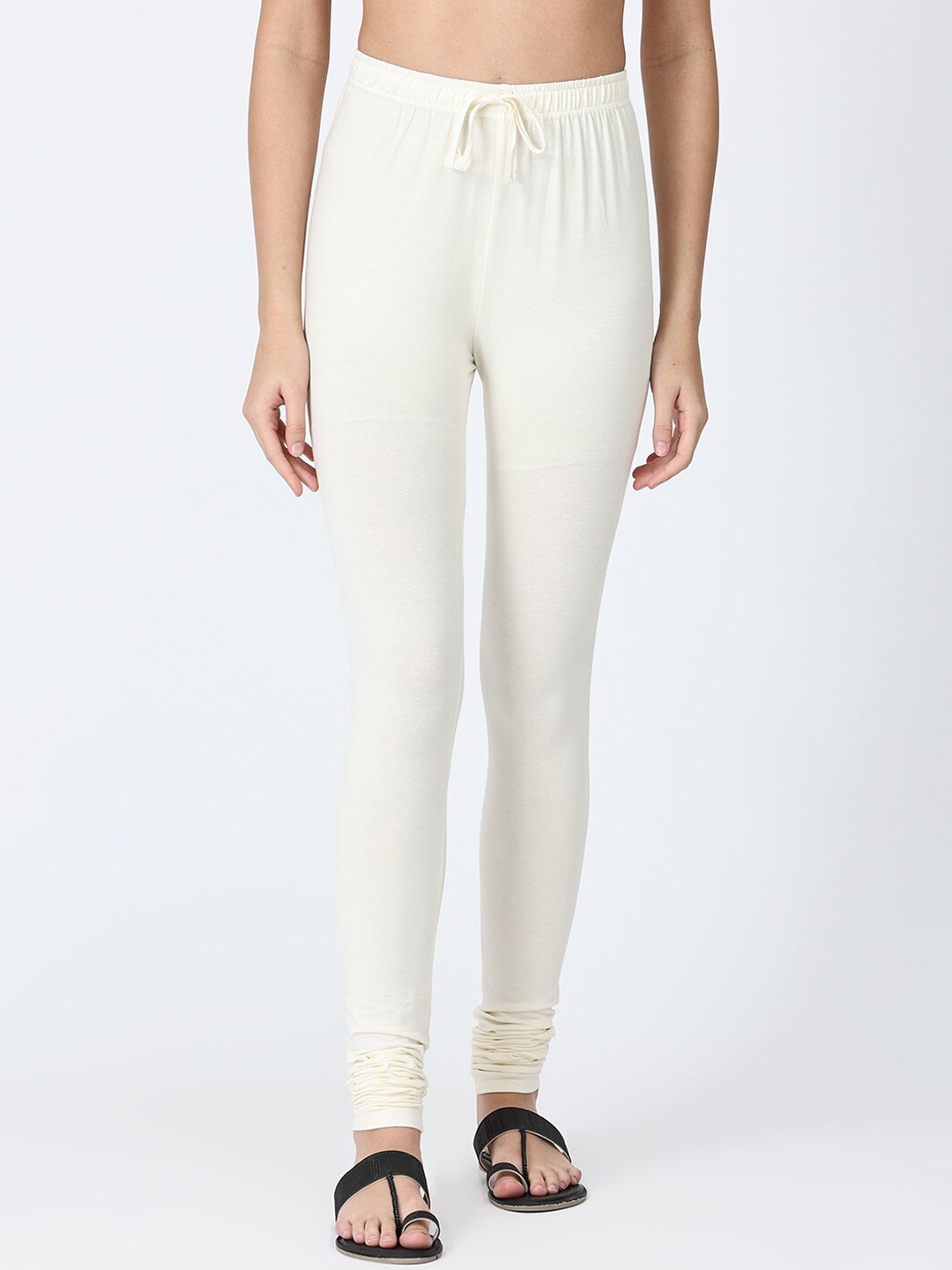 

Robinbosky Stretchable Churidar-Length Leggings, Off white