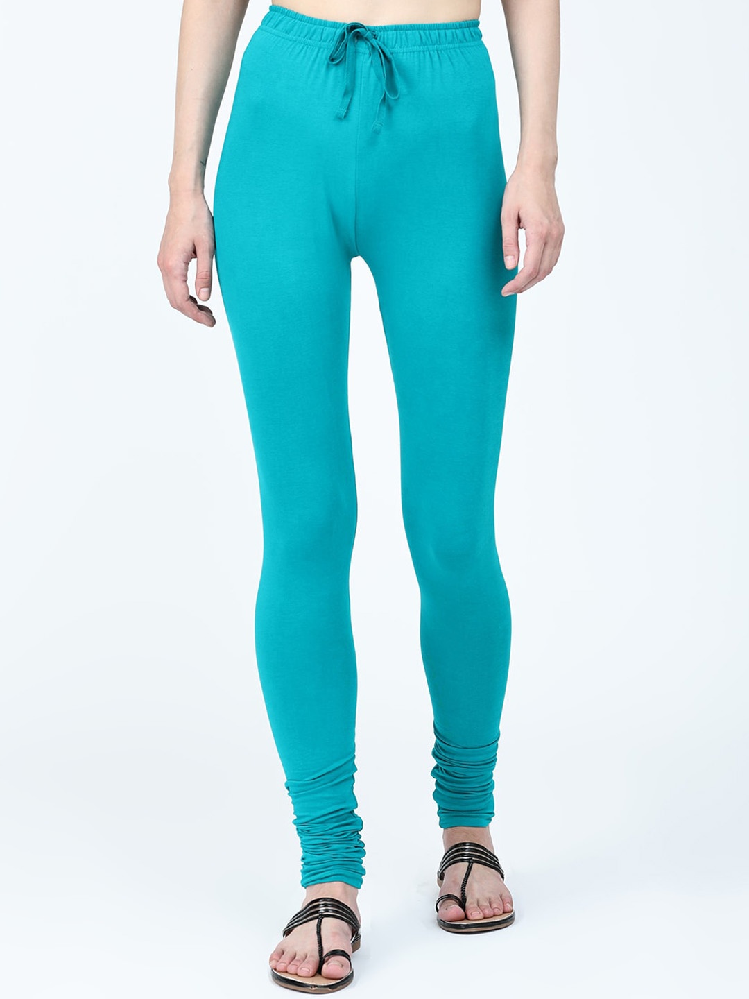 

Robinbosky Stretchable Bio Wash Churidar-Length Ethnic Leggings, Teal