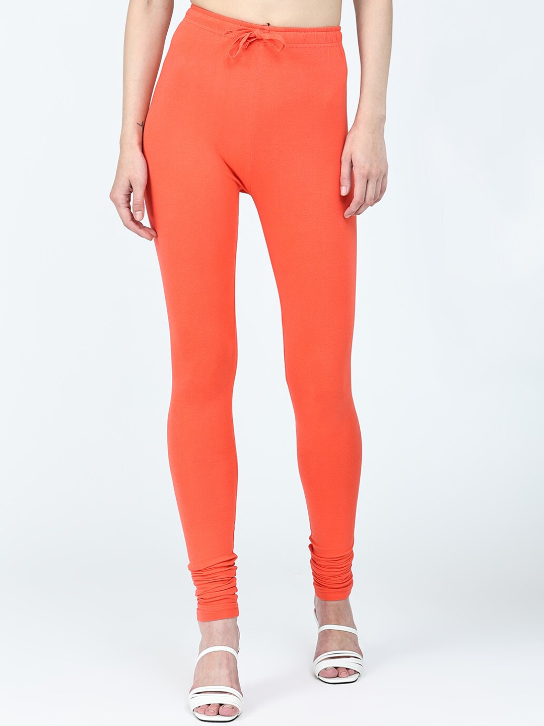 

Robinbosky Stretchable Bio Wash Churidar-Length Ethnic Leggings, Coral