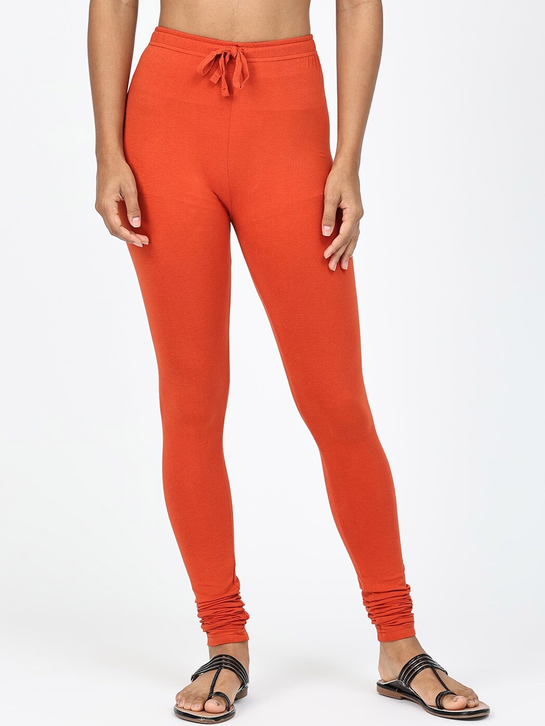 

Robinbosky 4 Way Stretchable Churidar-Length Leggings, Rust