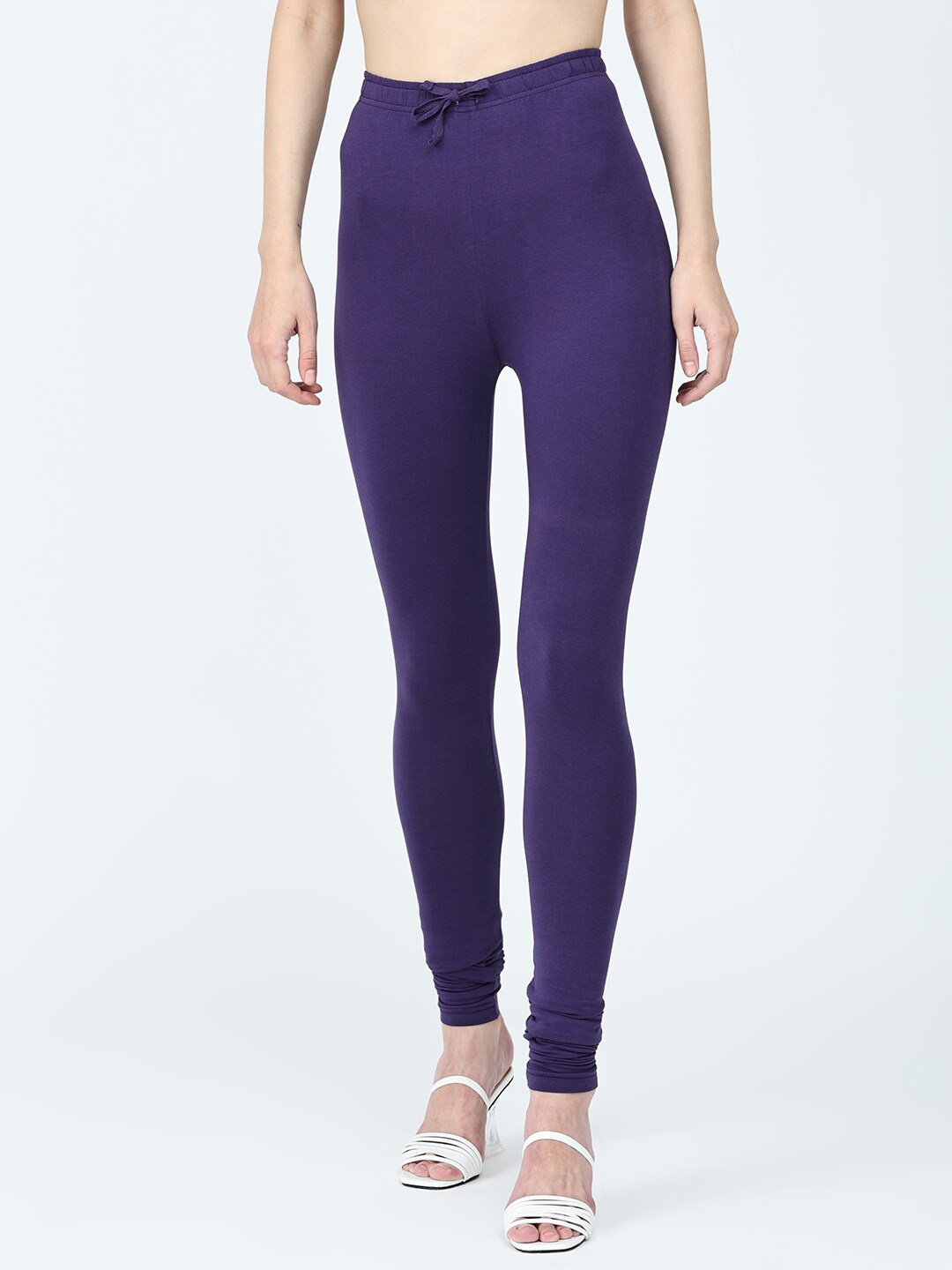 

Robinbosky 4 Way Stretchable Churidar-Length Leggings, Purple