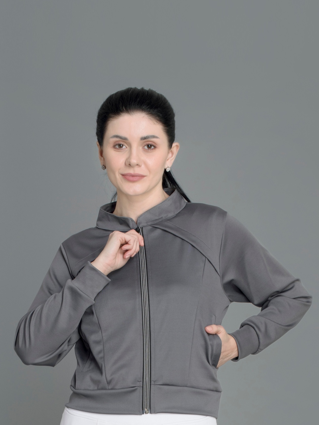 

Keepfit Rapid Dry N9 Antibacterial Athleisure Sporty Jacket, Grey