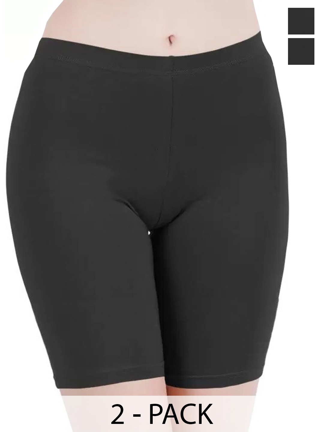 

arLa APPAREL Pack Of 2 Pure Cotton Boy Short Briefs, Black