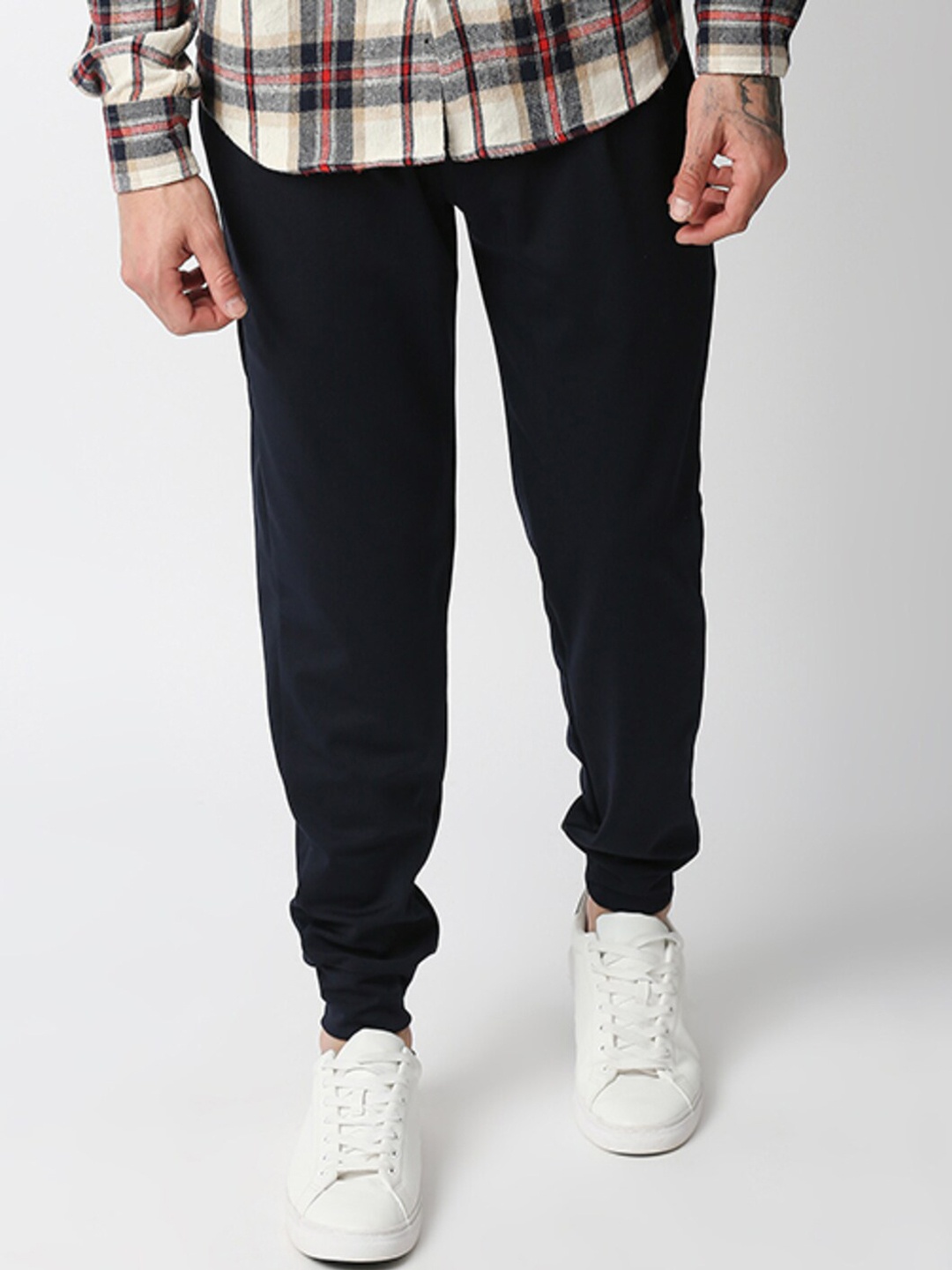 

HEMSTERS Men Mid-Rise Relaxed Fit Jogger, Blue