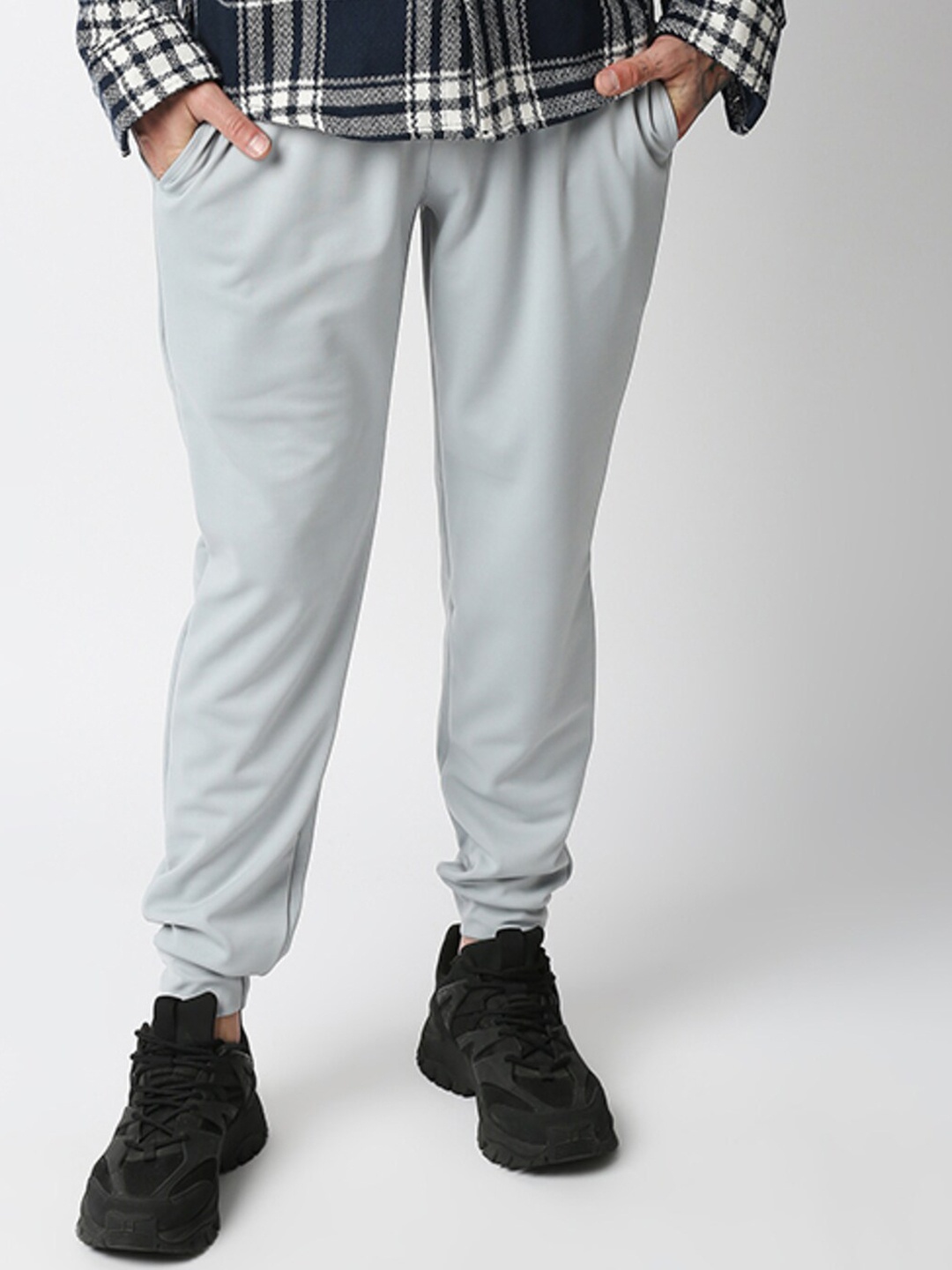 

HEMSTERS Men Mid-Rise Relaxed Fit Cotton Jogger, Grey