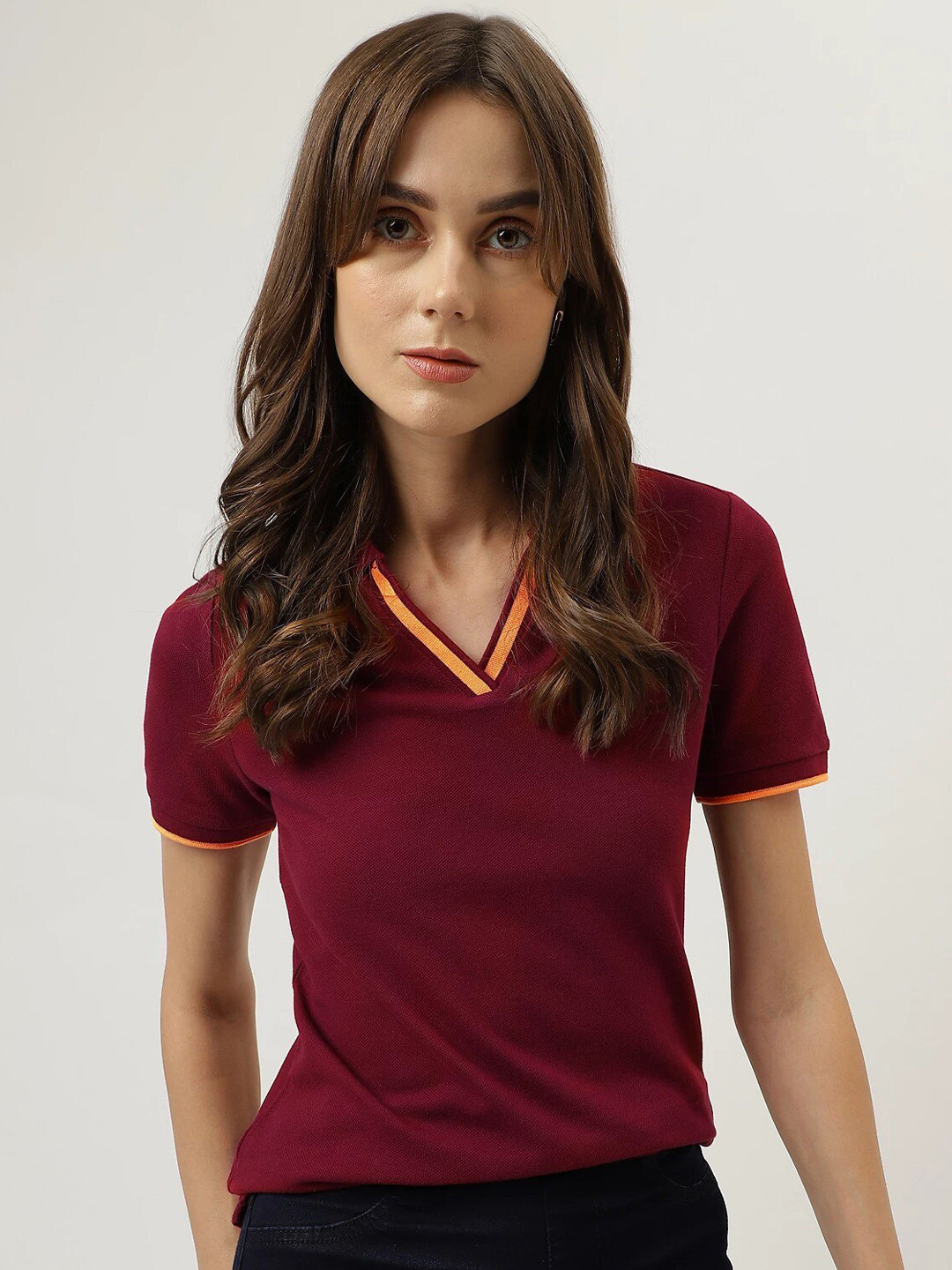 

Marks & Spencer Polo Collar Pure Cotton T-shirt, Maroon