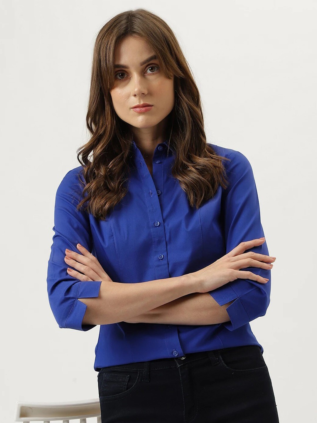 

Marks & Spencer Regular Fit Spread Collar Casual Shirt, Blue
