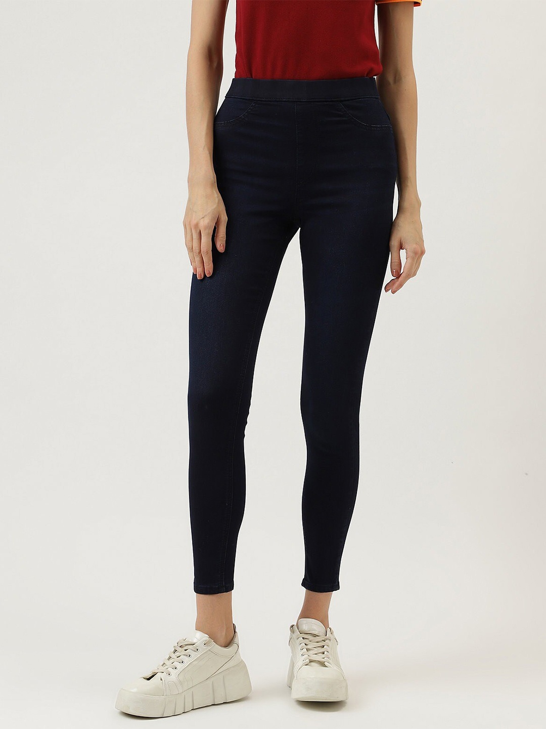 

Marks & Spencer Regular Fit Cropped Denim Jeggings, Navy blue