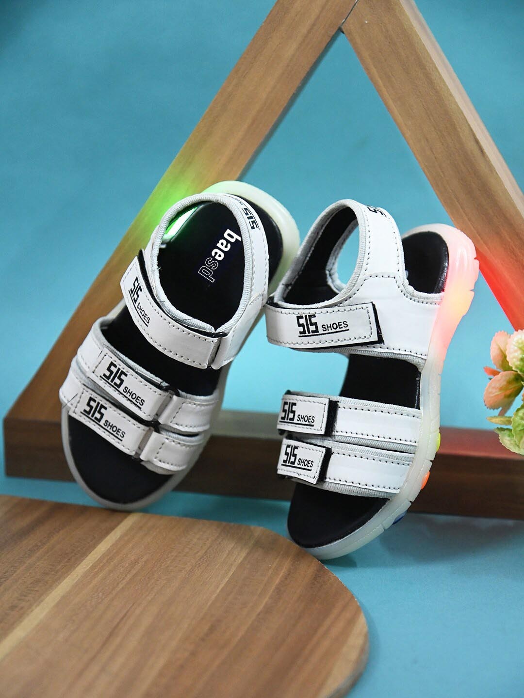 

BAESD Kids Velcro Sports Sandals, White