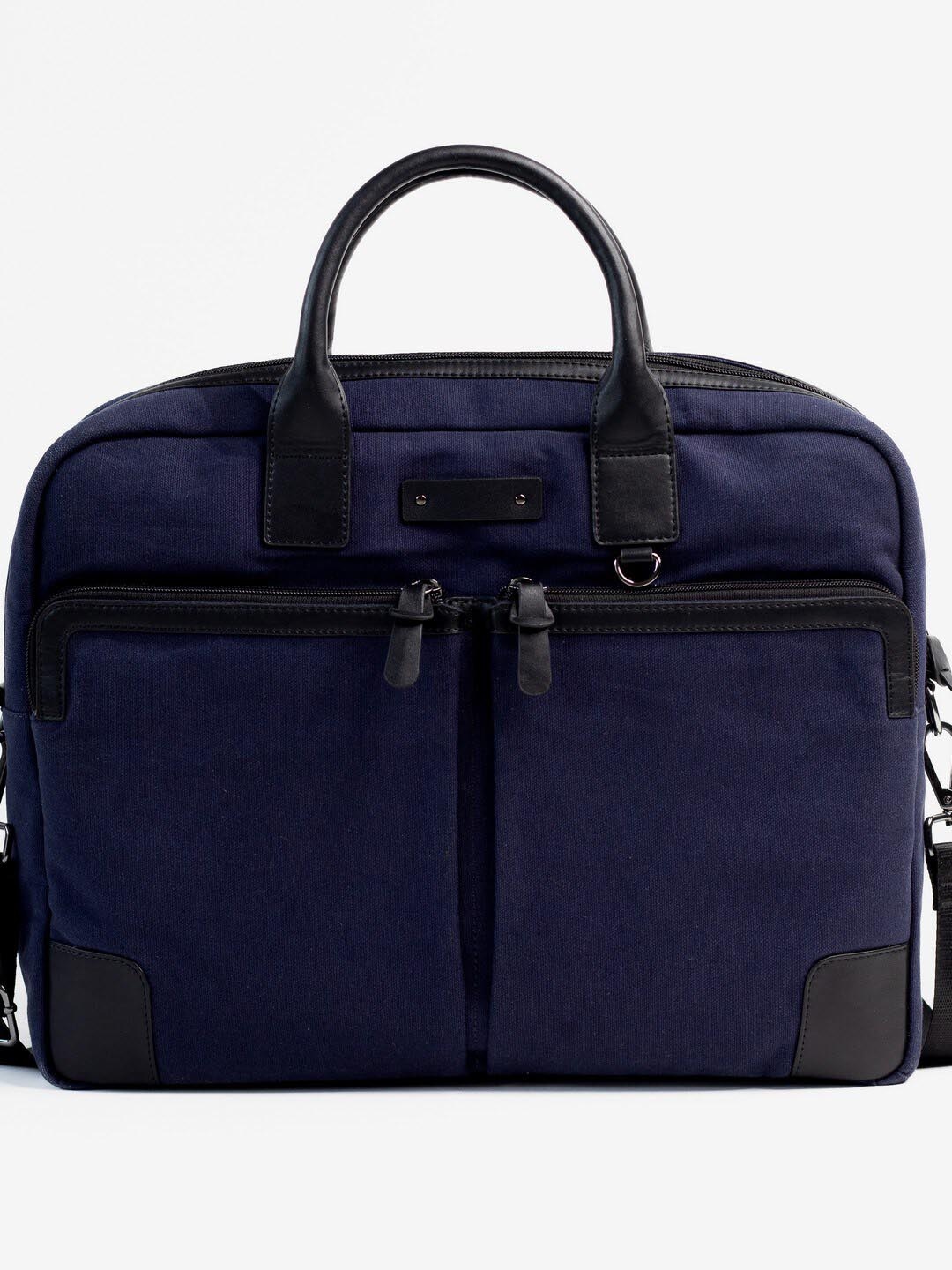 THE MESSY CORNER Unisex Laptop Bag, Navy blue