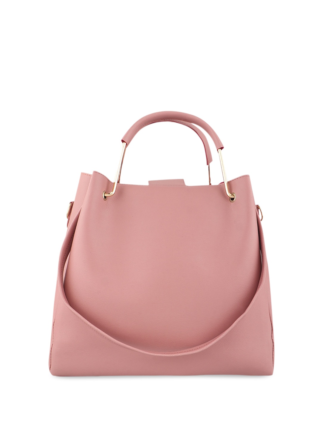 

LIKE STYLE Geometric Printed Handheld Bag With Sling Bag & Pouch, Pink
