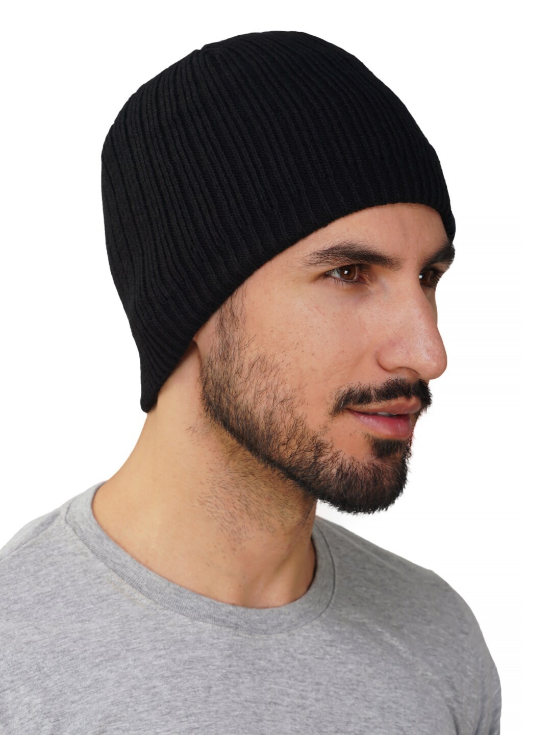 

iSWEVEN Unisex Self Design Woolen Beanie Cap, Black