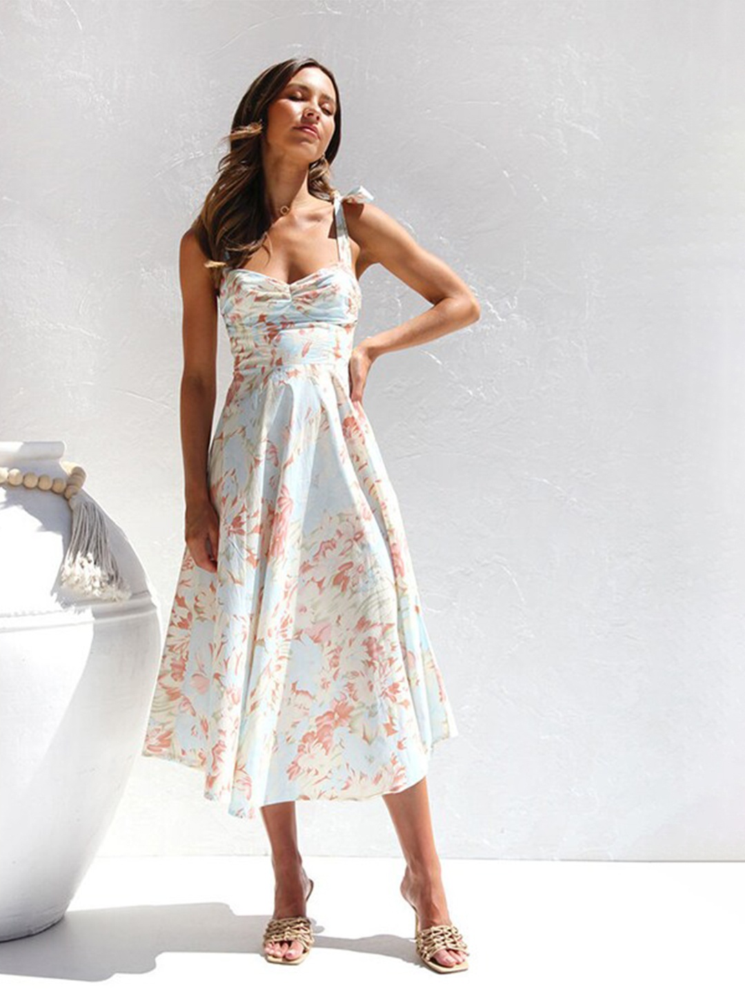 

StyleCast Floral Printed A-Line Fit & Flare Dress, Blue
