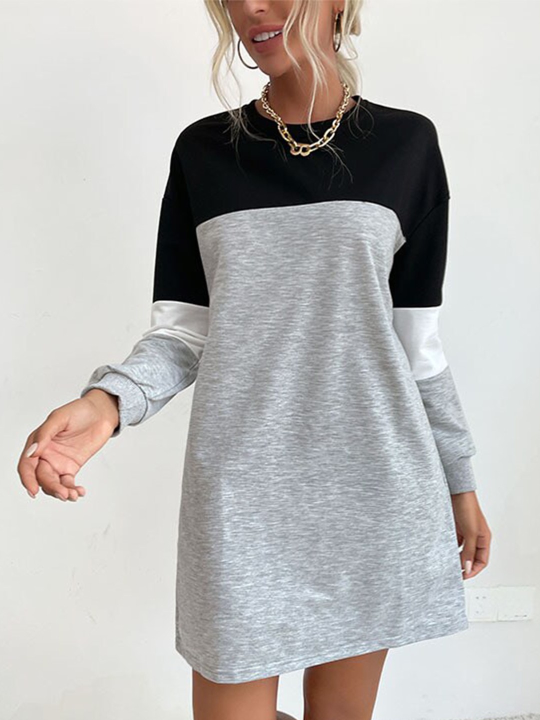 

StyleCast Colourblocked T-shirt Dress, Grey
