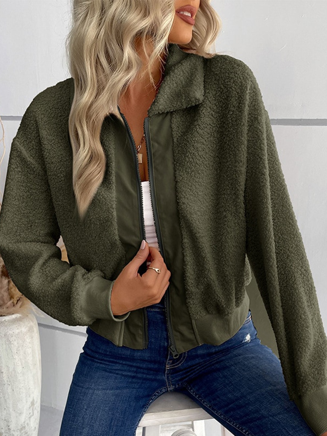 

StyleCast Green Insulator Bomber Jacket