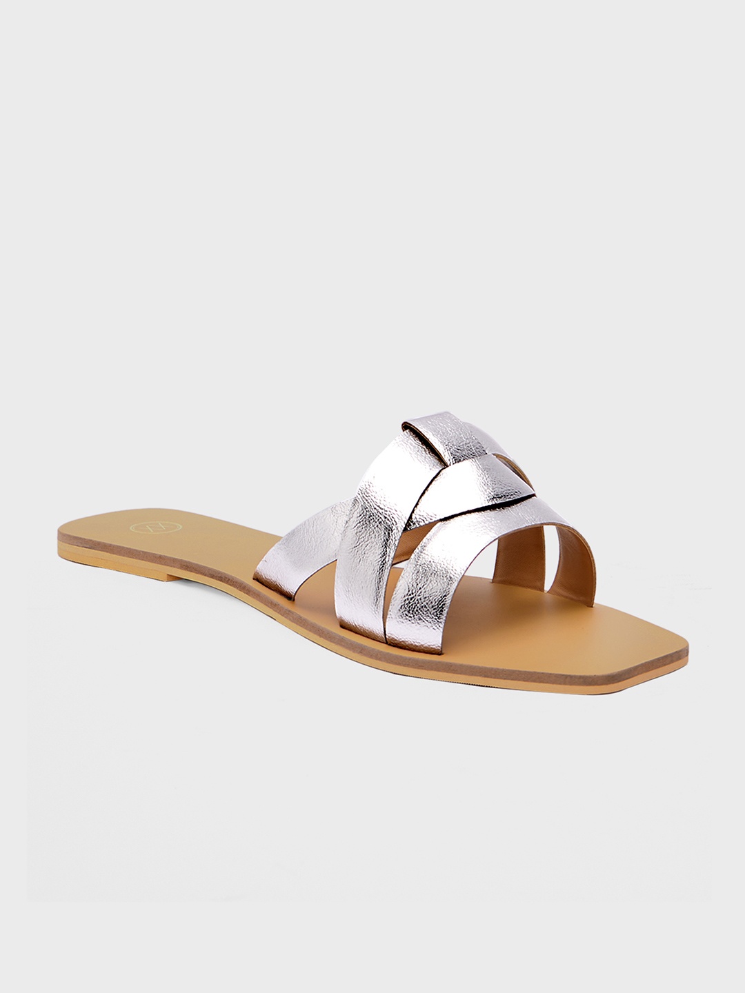 

20Dresses Multi Open Toe Flats, Silver