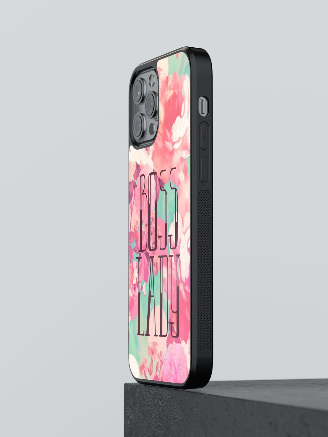 

macmerise Boss Lady Printed iPhone 12 Pro Max Phone Bumper Case Cover, Pink