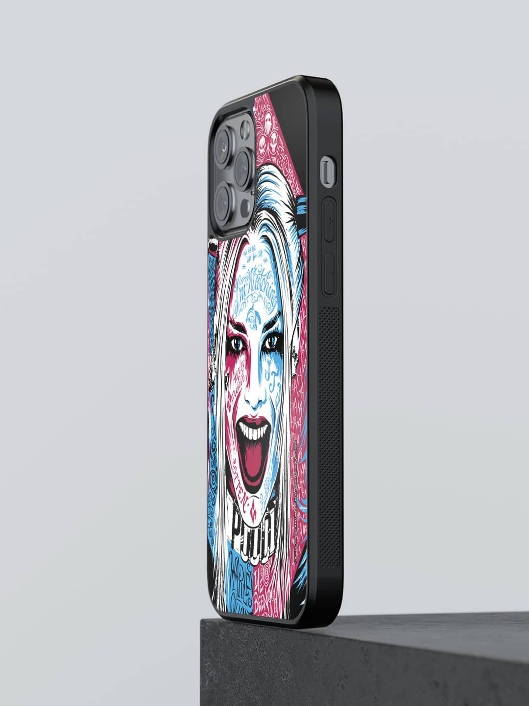 

macmerise Wicked Harley Quinn Printed iPhone 12 Pro Phone Bumper Case Cover, Black