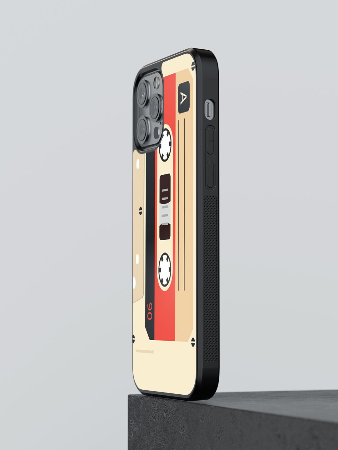 

macmerise Cassette Printed iPhone 12 Pro Max Phone Bumper Case, Beige