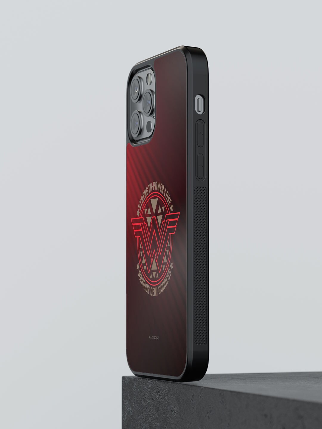 

macmerise Wonder Woman Printed iPhone 12 Pro Max Bumper Mobile Case Cover, Red