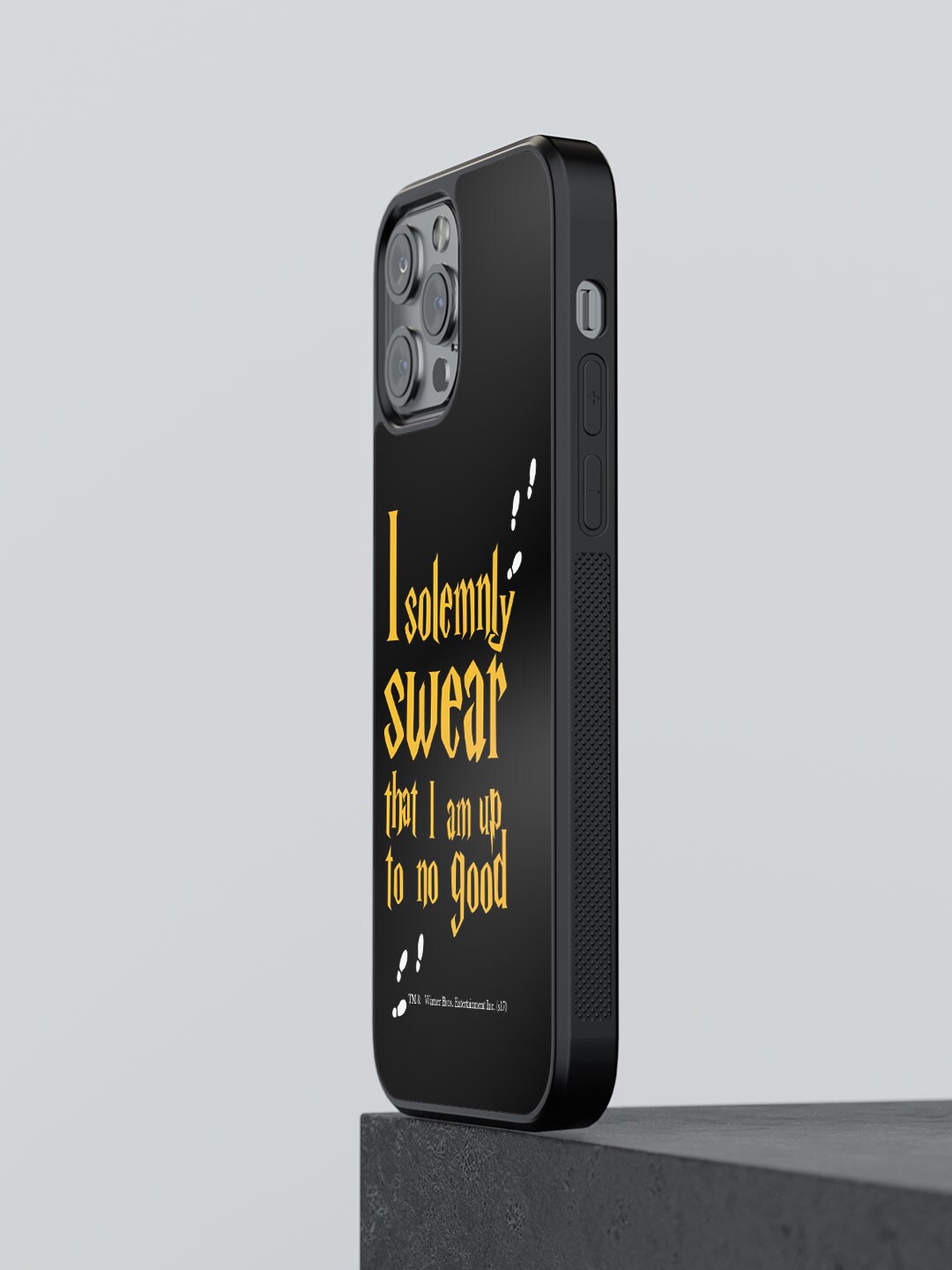 

macmerise Solemnly Swear Printed iPhone 12 Pro Bumper Phone Back Cover, Black