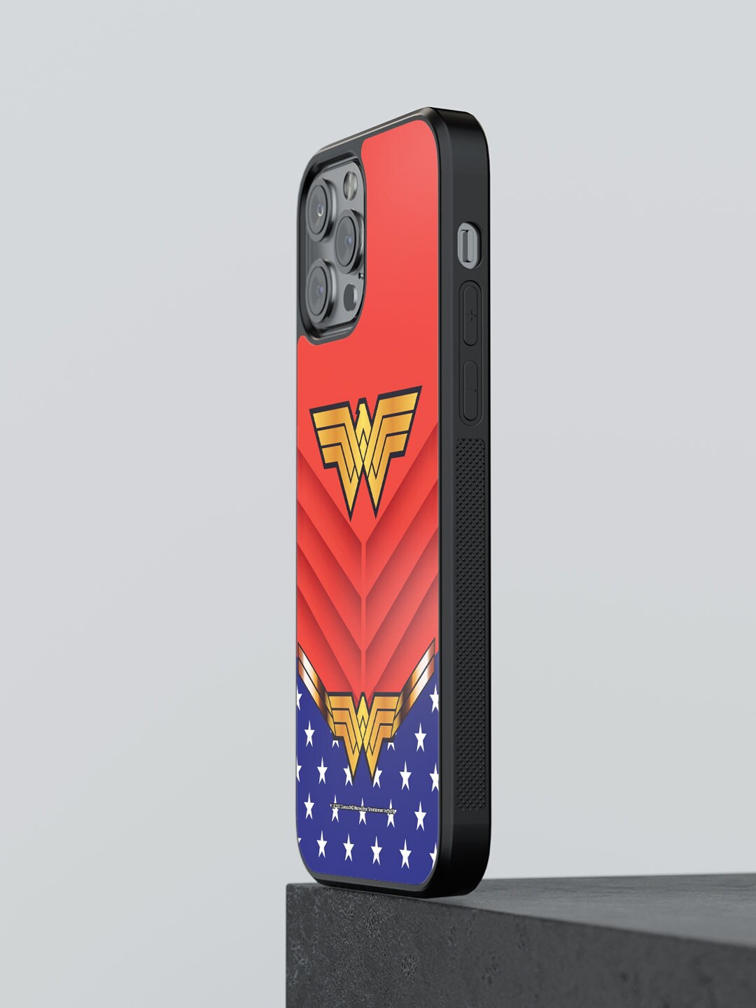 

macmerise Suit Up Wonder Woman Printed iPhone 12 Pro Bumper Case Cover, Red