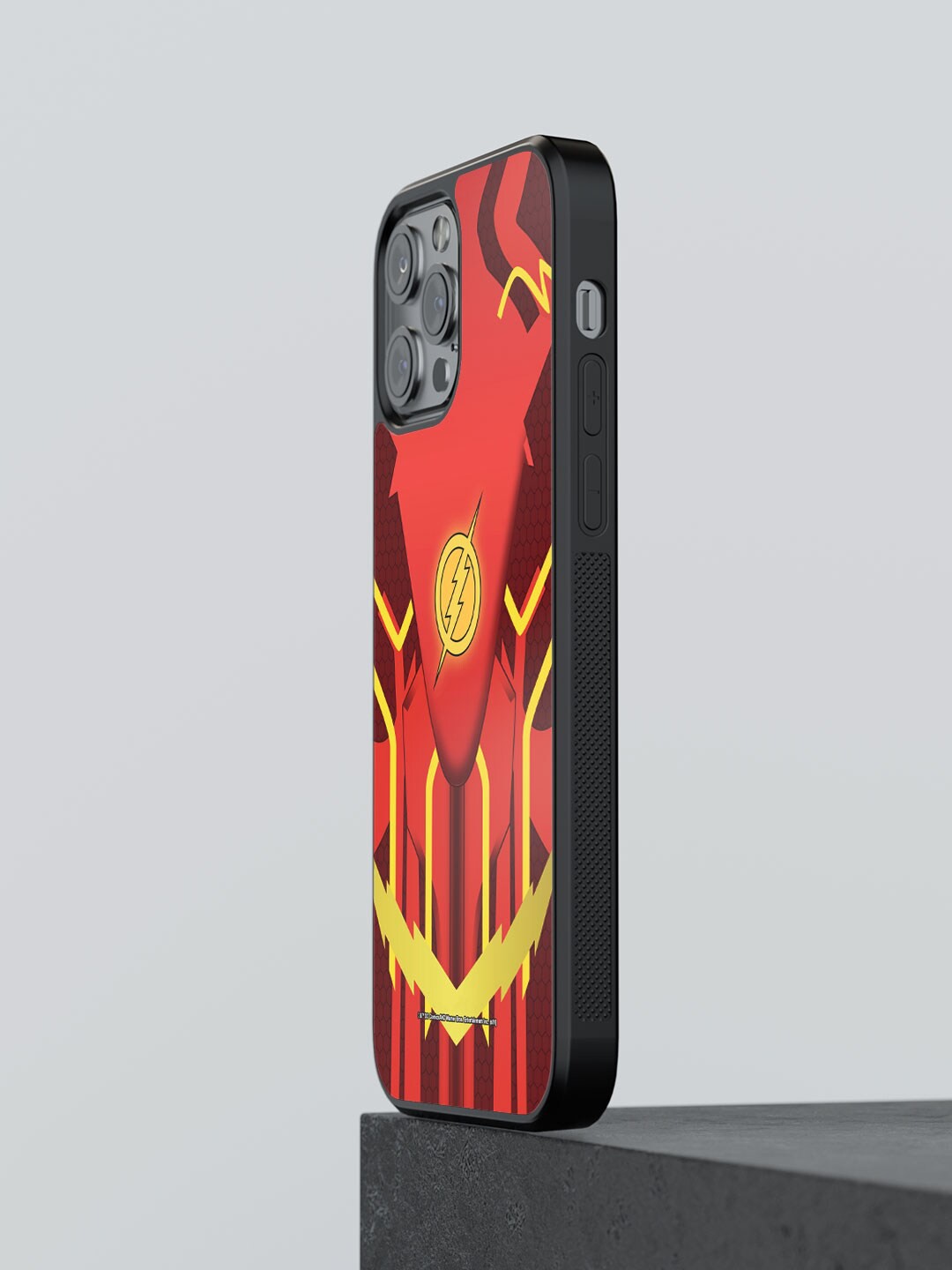 

macmerise Suit Up Flash Printed iPhone 12 Pro Phone Bumper Case Cover, Red