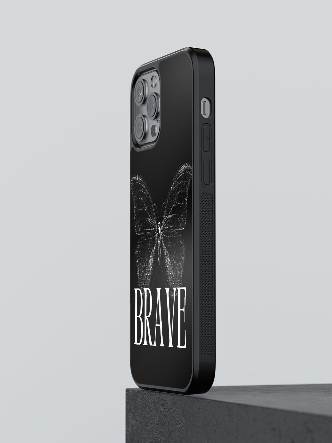 

macmerise Brave Printed iPhone 12 Pro Max Bumper Case, Black