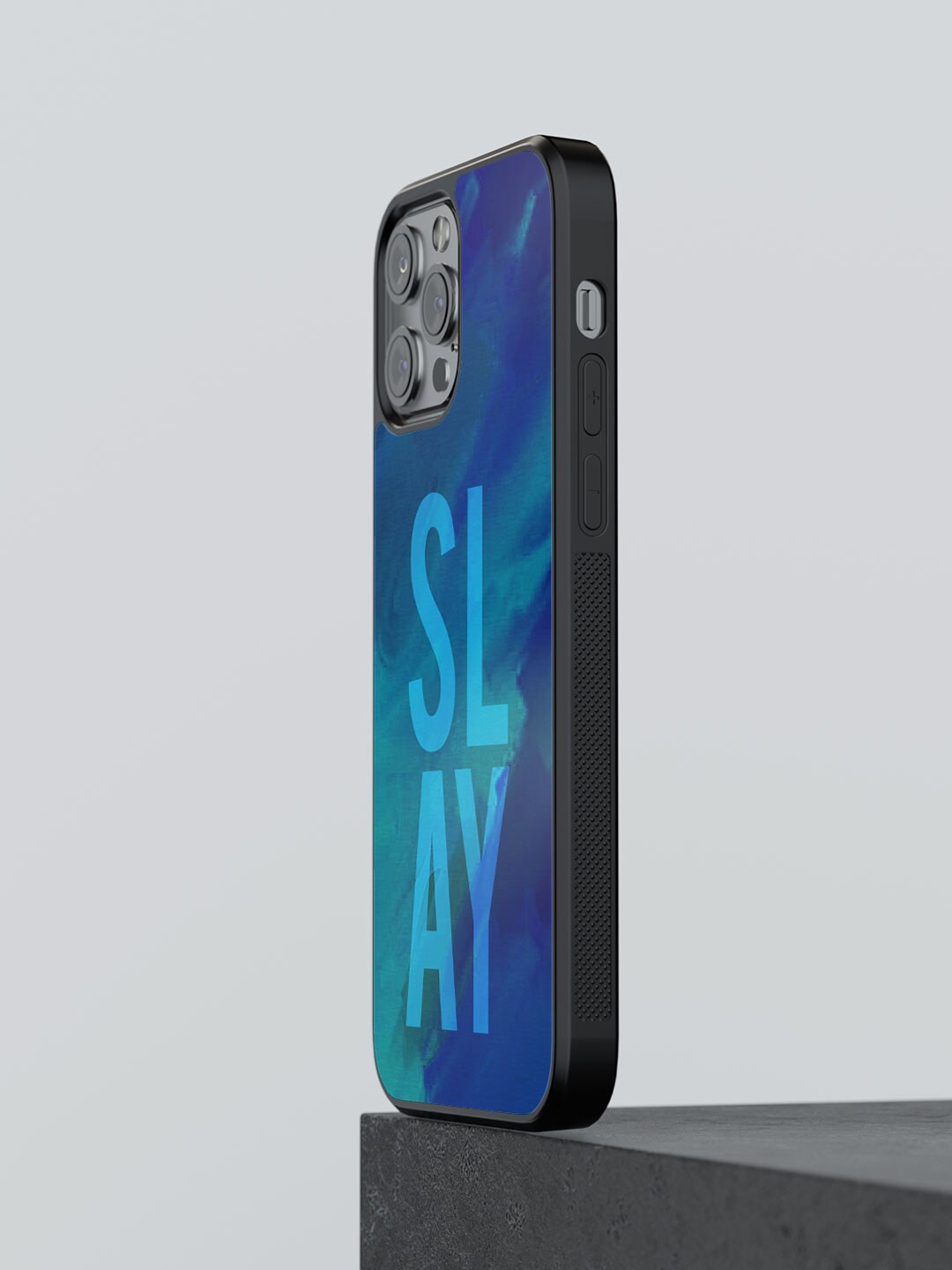 

macmerise Slay Typographic Printed iPhone 12 Pro Phone Bumper Case, Blue