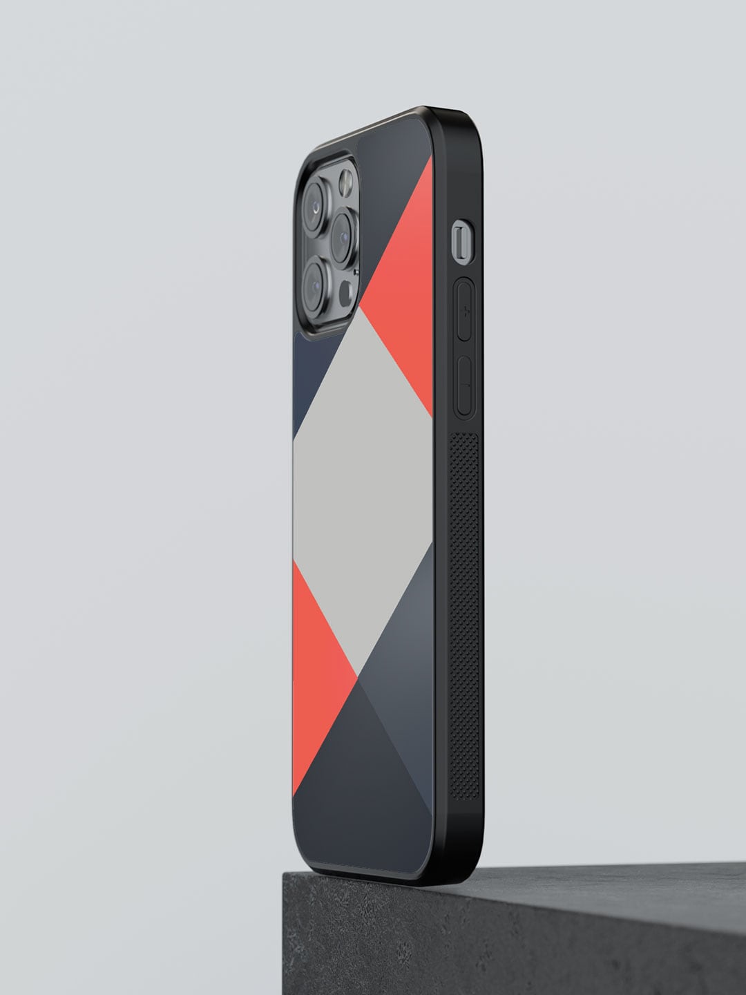 macmerise Criss Cross Coral iPhone 12 Pro Max Bumper Case, Grey