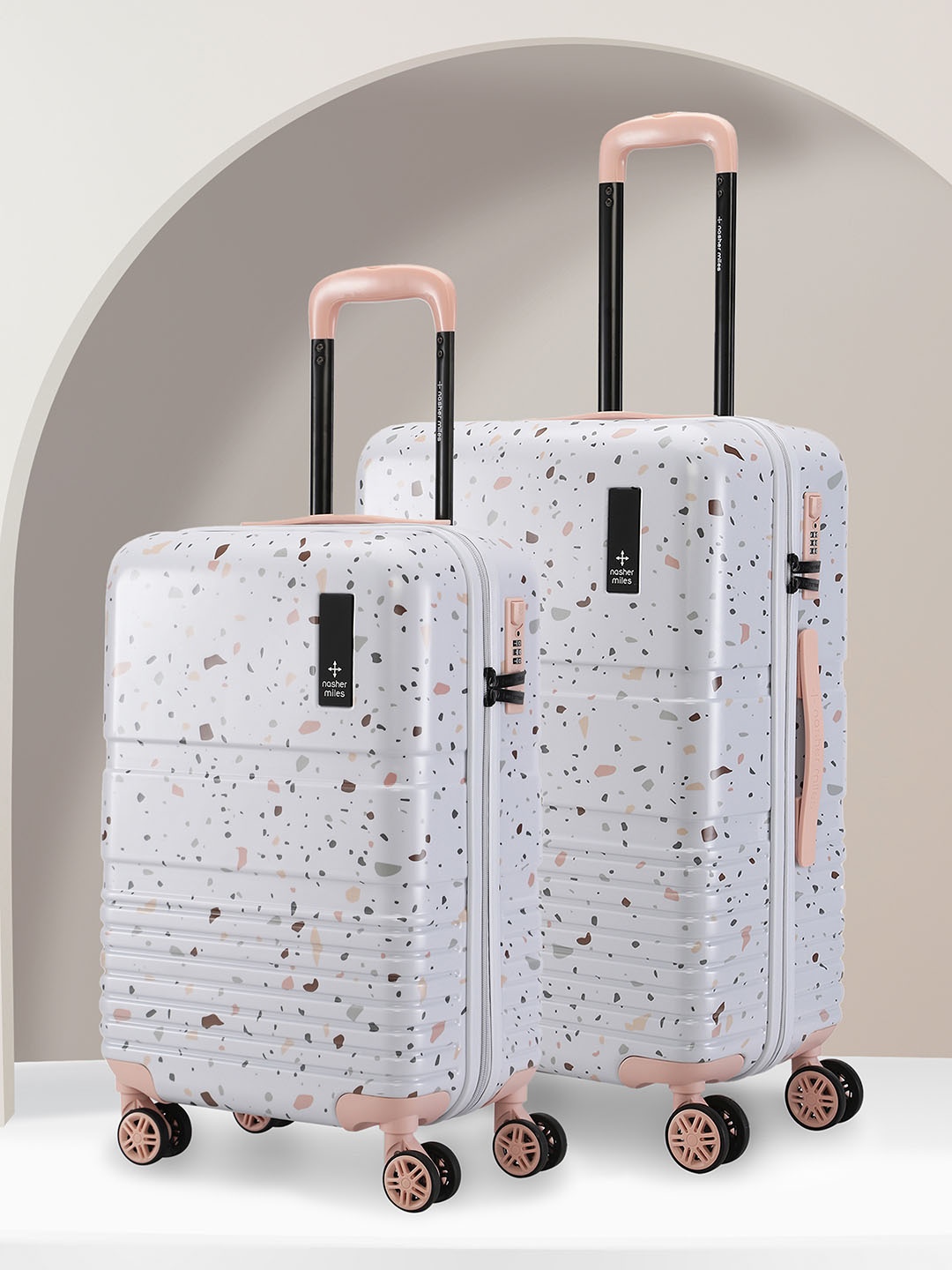 

Nasher Miles Set Of 2 Hard-Sided Suitcase, White