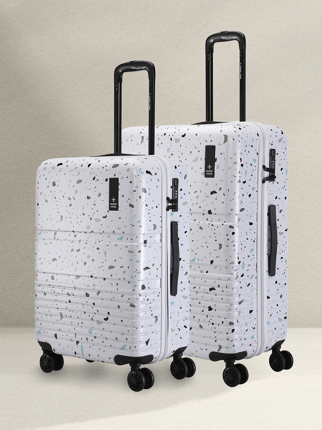 

Nasher Miles Venice Set Of 2 Black & Grey Printed Hard-Sided Trolley Bag