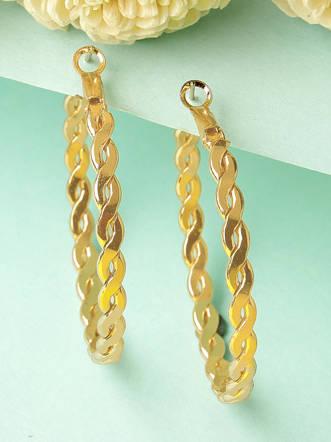 

Bohey by KARATCART Gold-Plated Hoop Earrings