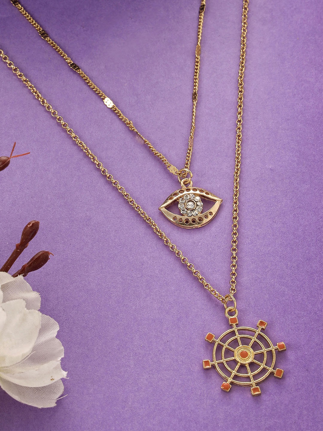 

Bohey by KARATCART Gold-Plated Layered Chain