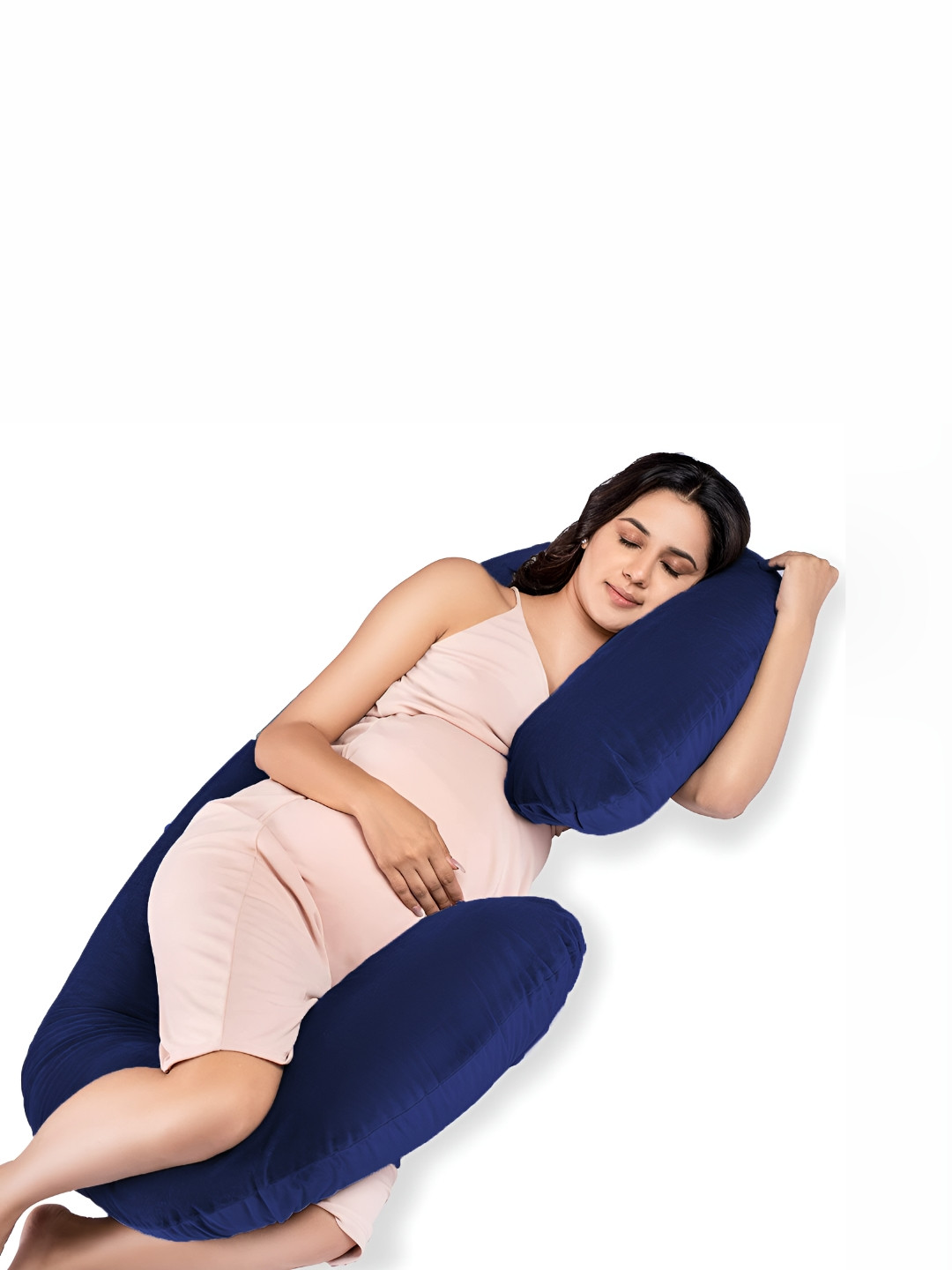 

DADDY COOL Navy Blue Fibre Filled Faux Velvet Breathable Maternity Pillow