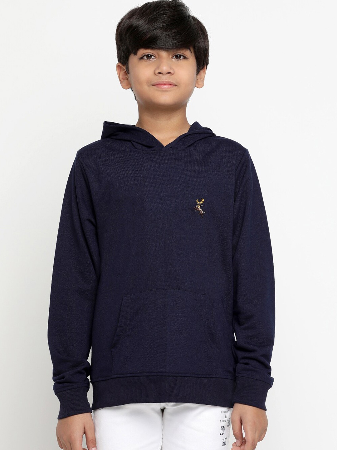 

Lil Tomatoes Boys Hooded Terry Pullover, Navy blue