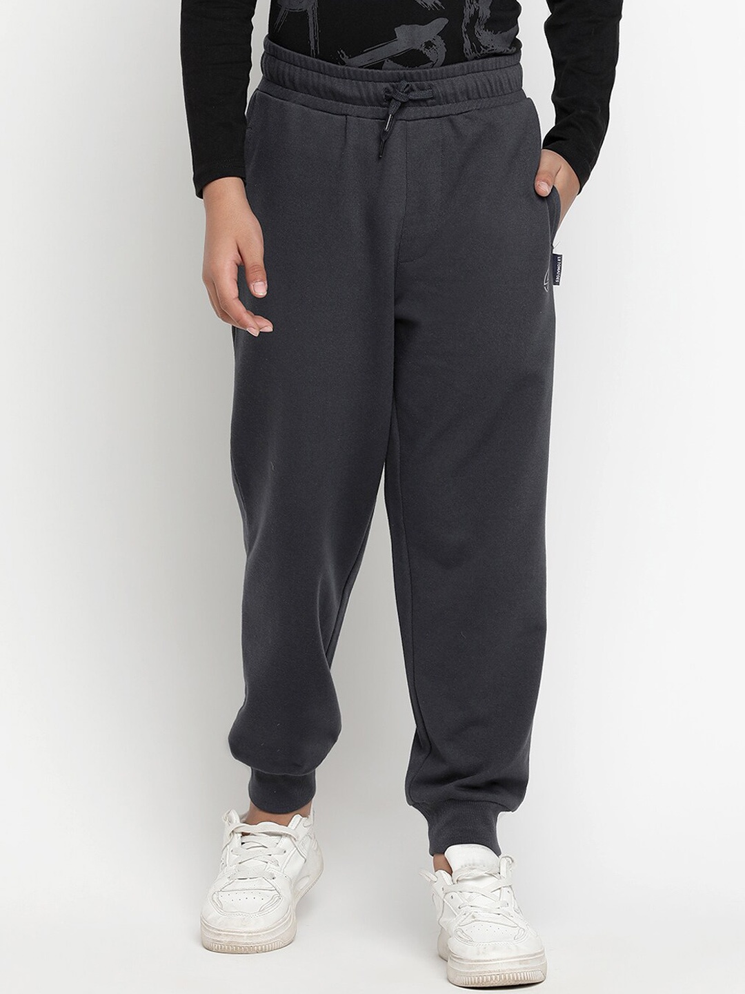 

Lil Tomatoes Boys Mid-Rise Light Weight Casual Joggers, Charcoal